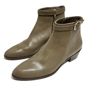 J. Crew Martie Ankle Boots‎ Cobblestone Womens 7.5 Taupe Leather Italy Neutral
